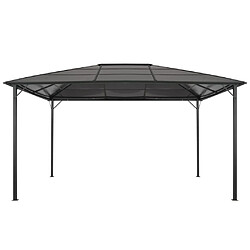 vidaXL Tonnelle avec toit Aluminium 4x3x2,6 m Noir