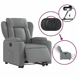 Maison Chic Fauteuil Relax pour salon, Fauteuil inclinable électrique gris clair tissu -GKD22566 pas cher