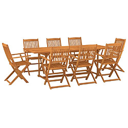 Maison Chic Mobilier à dîner 9 pcs de jardin - Ensemble table et chaises d'extérieur - Salon/Mobilier de jardin classique Bois d'acacia massif -MN47941