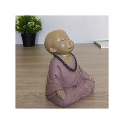 Statuette zen Bouddha 2 - L 11,3 x l 10 x H 13,7 cm