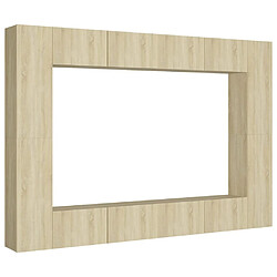 Maison Chic Ensemble de meubles TV 8 pcs | Banc TV Moderne pour salon | Meuble de Rangement - Chêne sonoma Aggloméré -MN72752