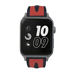 Avis Wewoo Bracelet noir + rouge pour Apple Watch Series 3 & 2 & 1 de montre en Silicone Double Stripes Mode Double Stripe +