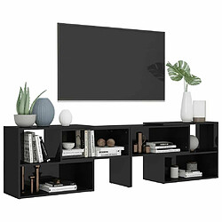 Acheter Maison Chic Meuble TV scandinave - Banc TV pour salon Noir brillant 149x30x52 cm Aggloméré -MN68808