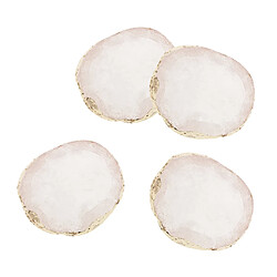 4x imitation agate nail art palette boisson dessous de verre tasse mat décors blanc