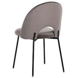 Beliani Chaise de salle à manger COVELO Set de 2 Velours Gris pas cher