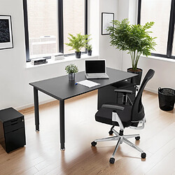 Alterego Table de réunion / bureau design 'FOCUS' noir - 160x80 cm