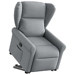 vidaXL Fauteuil inclinable Gris clair Tissu