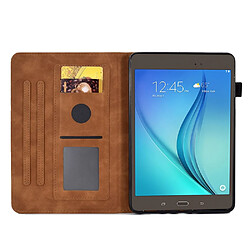 Etui en PU avec support et porte-cartes pour votre Samsung Galaxy Tab A 8.0 SM-T350 (2015) - marron