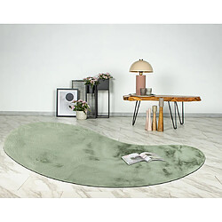 Lisa Design Joy - tapis organique - fausse fourrure - vert sauge