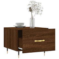 Avis vidaXL Table basse Chêne marron 50x50x40 cm Bois d'ingénierie