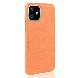 Avis Wewoo Coque Rigide Pour iPhone 11 Crocodile antichoc Texture PC + Etui PU Orange