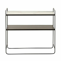 Paris Prix Console Design 2 Niveaux 90cm Noir & Blanc