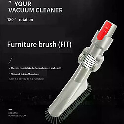 Brosse à brosse universelle pour Dyson V6 V7 V8 V10, tête de rotation et d'aspiration, avec verrou de déclenchement de qualité supérieure