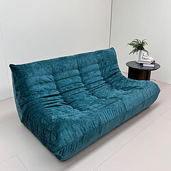 Acheter SoftEva Canapé trois places - Bleu paon - prêt à l'emploi, ergonomique et confortable, mousse double couche, tissu Premium Soft touch