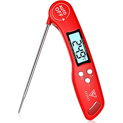 Vendos85 Thermometre Cuisine avec écran LCD pour Viande, BBQ, Steak, Huile, Lait, Vin rouge