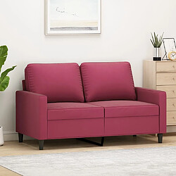 Maison Chic Canapé à 2 places,Sofa de Salon,Canapé droit Rouge bordeaux 120 cm Velours -GKD797177