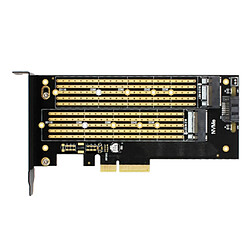 Acheter Dual M. 2 SSD NVME M Key Ou SATA B Key To PCI - E X4 Host Riser Card