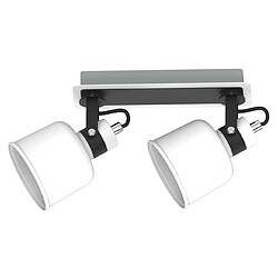 Lumière Pako Twin Plafonnier Spot Blanc, 28cm, 2x E14