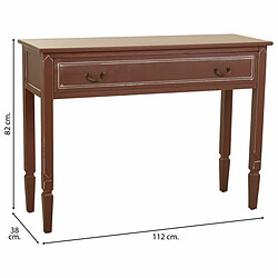 Meuble d'Entrée avec Tiroirs Alexandra House Living Marron Naturel Bois d'épicéa Bois MDF 38 x 82 x 112 cm pas cher