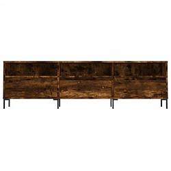 Maison Chic Meuble TV scandinave - Banc TV pour salon chêne fumé 150x30x44,5 cm bois d'ingénierie -MN37744 pas cher