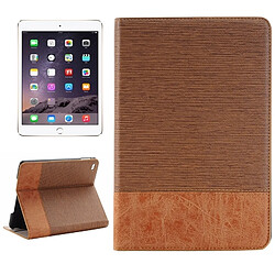 Wewoo Smart Cover marron pour iPad Mini 4 cartes et portefeuille Cross Texture Horizontal Flip Smart étui en cuir avec titulaire fentes