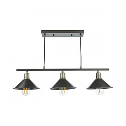 Acheter Luminaire Center Suspension Jalen Laiton antique,Gris mat 3 ampoules 20cm