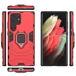 Htdmobiles Coque pour Samsung Galaxy S23 Ultra 5G - housse etui rigide anti choc + film ecran - ROUGE