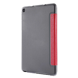 Avis Etui en PU tri-fold en soie avec support rouge pour votre Samsung Galaxy Tab A 8.0 (2019)