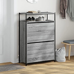 Avis Maison Chic Armoire à chaussures | Meuble de rangement à chaussures Meuble d'Entrée sonoma gris 75x34x112 cm bois d'ingénierie -MN94972