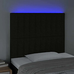 Avis Maison Chic Tête de lit scandinave à LED,meuble de chambre Noir 80x5x118/128 cm Tissu -MN17691