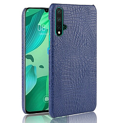 Wewoo Coque PC antichoc texture crocodile + PU pour Huawei Nova 5 / Nova 5 Pro bleu