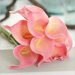 9xpu Fleur Artificielle Calla Mariage Lys Bouquet Décoration Florale Rose pas cher