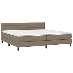 Avis Maison Chic Lit Adulte - Lit simple Lit à sommier tapissier avec matelas moelleux - Meuble de Chambre - Taupe 200x200 cm Tissu -MN61987