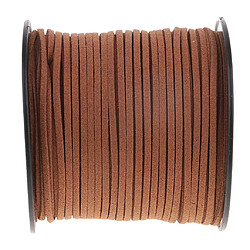 Acheter 100 Yards Faux Suede Cuir Cordon Fil Fil DIY Bracelet Collier Brun Clair