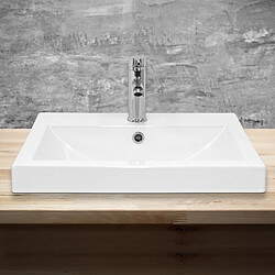 Avis ML-Design Lavabo en céramique salle de bain lavabo á poser rectangulaire 54,5x16x41,5 cm