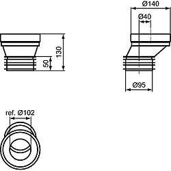 Ideal Standard - Excentreur de pipe - T002967