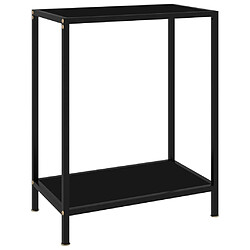 Maison Chic Table console | Meuble d'entrée | Table d'appoint Noir 60x35x75 cm Verre trempé -GKD29786