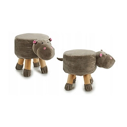 Acheter TABOURET ENFANT HIPPOPOTAME REPOSE PIEDS TABOURET REMBOURRE POUF REMBOURRE 40X29X30CM+GIFTDECOR