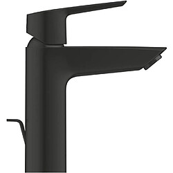 Mitigeur monocommande lavabo - GROHE Start - 235522432 -Noir mat -Taille M -Ouverture Eau Froide -Economie d'eau -Tirette et vidage