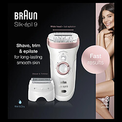 Braun Épilateur Silk Épil 9 - Blanc/Or Rose