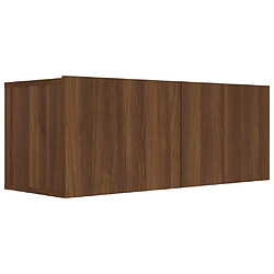 Maison Chic Meuble TV scandinave - Banc TV pour salon Chêne marron 80x30x30 cm Bois d'ingénierie -MN74552