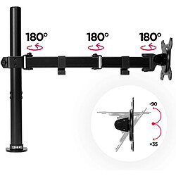 Duronic DM151X3 Support d'écran de PC à Pince pour Bureau | Hauteur Ajustable | Rotatif / Inclinable / Pivotable | Compatibilité avec Moniteurs VESA 75/100 | 2 Extensions | Passes câbles inclus pas cher