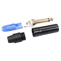 Wewoo 10 Adaptateur audio pour soudage audio mono PCS TC202 6.35mm noir pas cher