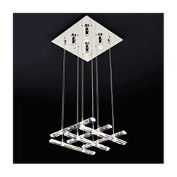 Luminaire Center Suspension Diamond Verre,alliage métallique Chrome