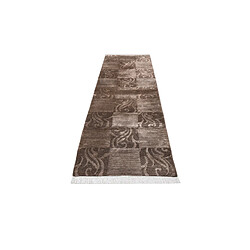 Avis Vidal Tapis de couloir en laine 297x81 brun Darya