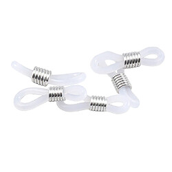 50Pcs Extrémités Lunettes Titulaire Réparation Chaîne Cordon Boucle Extrémités Blanc Argent