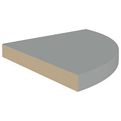 Avis vidaXL Étagères d'angle flottantes 4 pcs gris 35x35x3,8 cm MDF