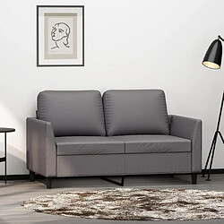 Maison Chic Canapé à 2 places,Sofa de Salon,Canapé droit Gris 120 cm Similicuir -GKD363498