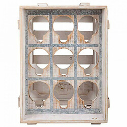 Range Bouteilles Alexandra House Living Naturel Bois d'épicéa 43 x 32 x 33 cm 9 bouteilles Caisse