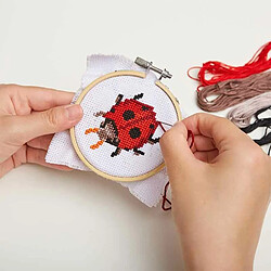 Avis Kikkerland Kit de broderie - mini - Dessin Coccinelle - Ø 8cm